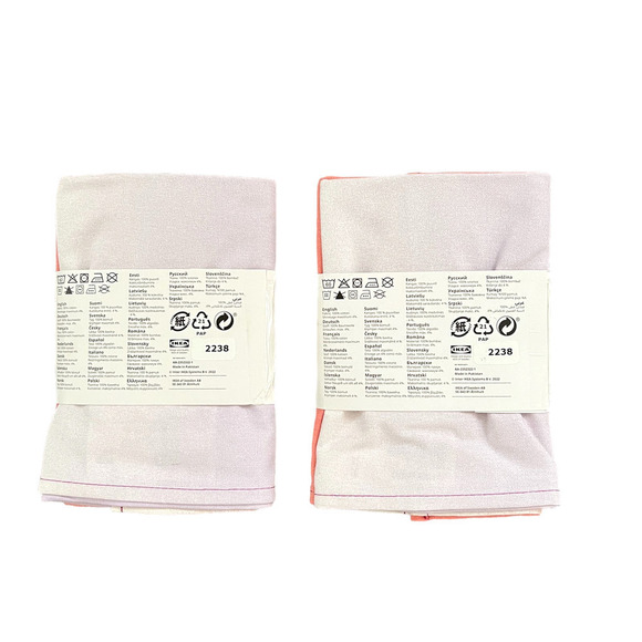 IKEA OMSESIDIG Pink & Lilac Tea Towels (2 Sets of 2) - Picture 2 of 2